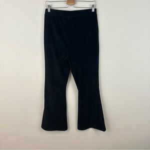 Aerie Black Seamed Ribbed Flare Leg Elastic Waist Pants Size Medium Short